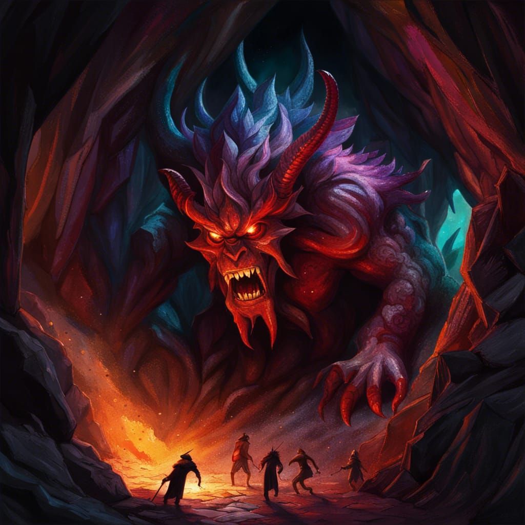 Demons Rising: Hyperrealistic Cave Concept Art
