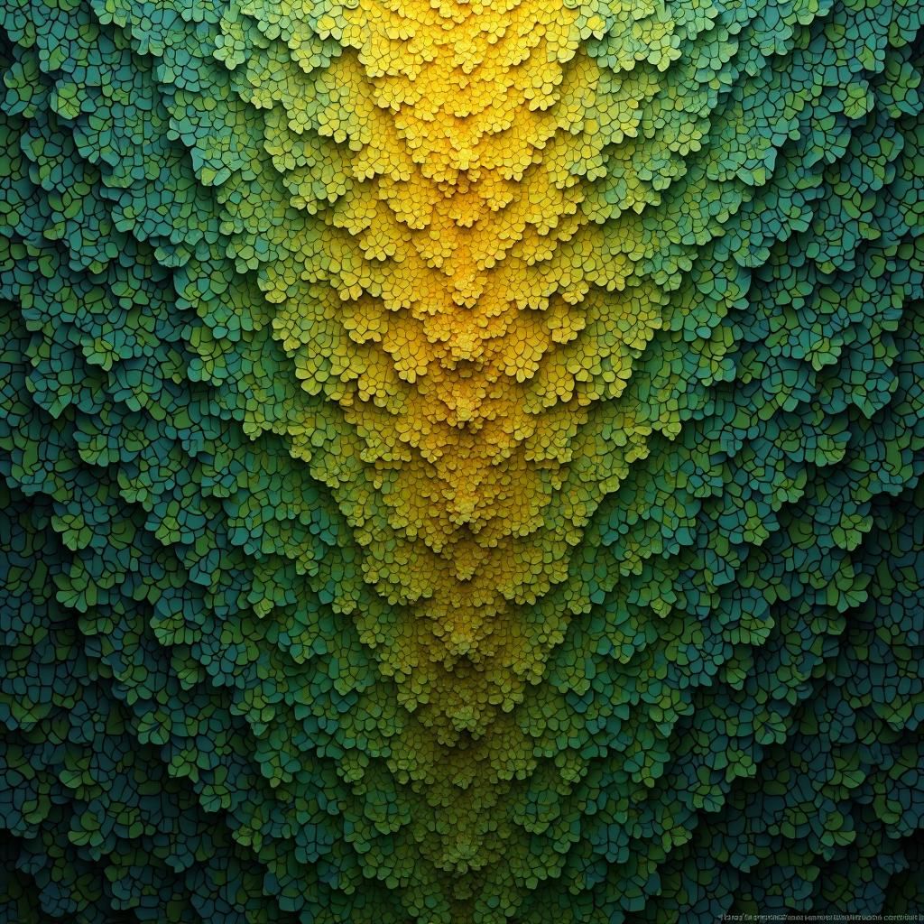 Ornate Plant Fiber Pattern in Digital Art Style