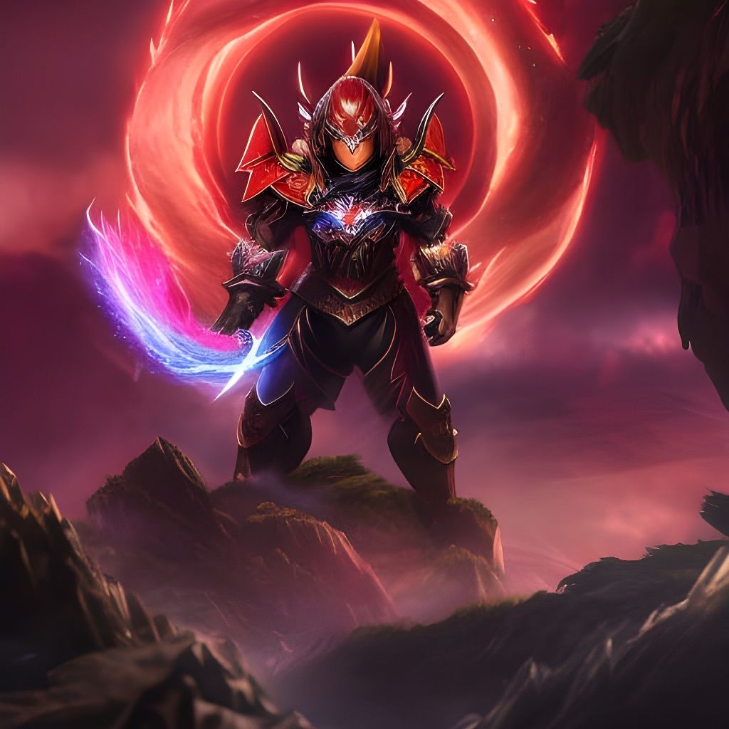 red celestial chibi devout armor wolf