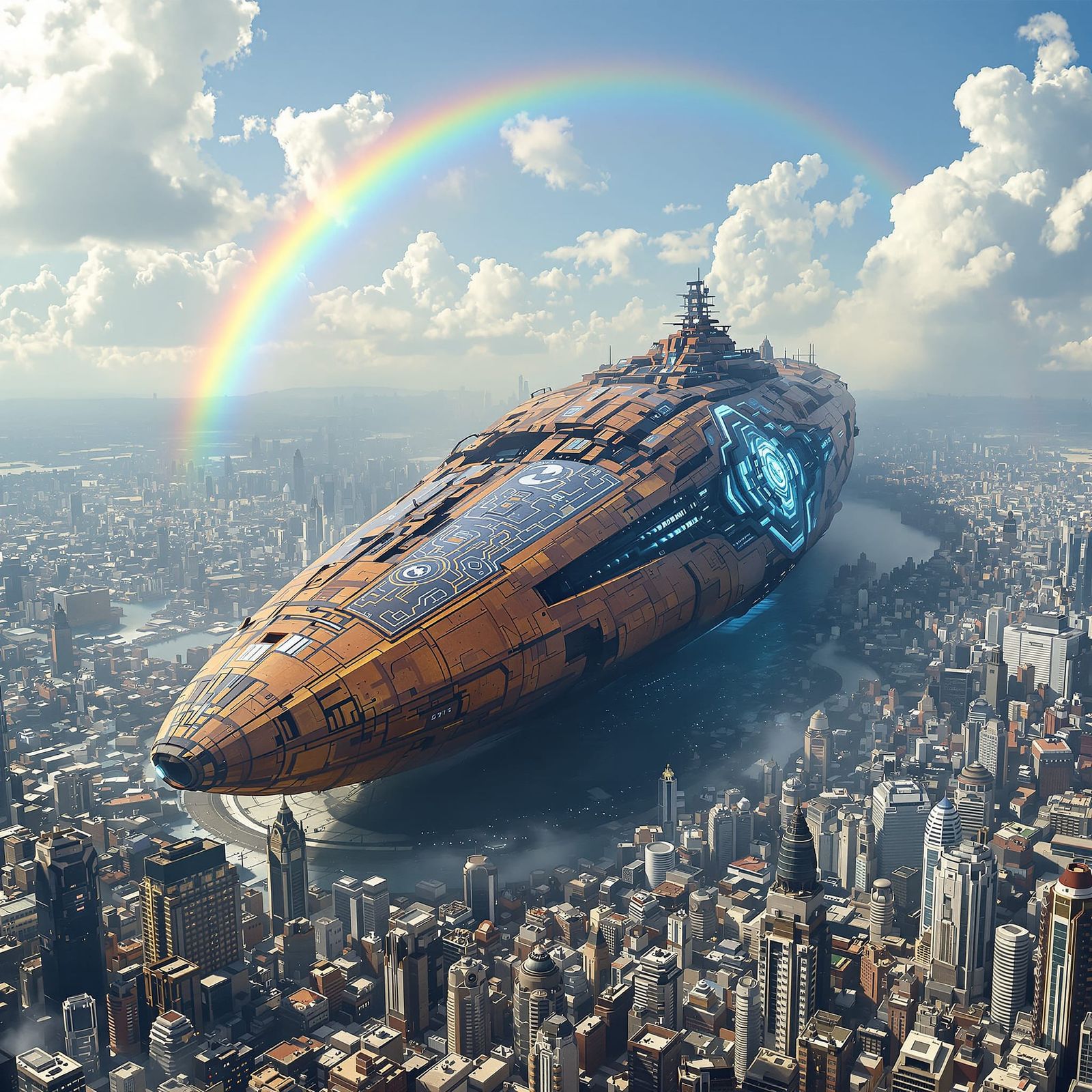 Colossal Alien Ship Crashed Into Modern City