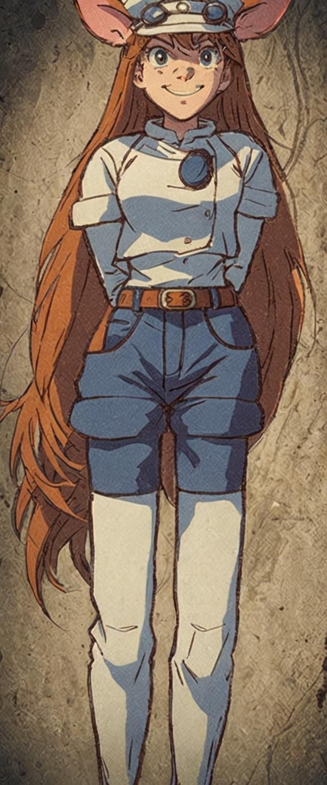 Gadget Hackwrench and Roll Caskett Anime Art