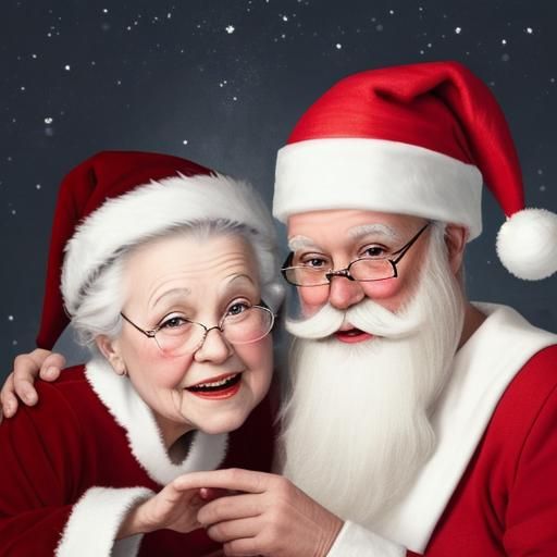 Santa Claus and Mrs. Claus Portrait