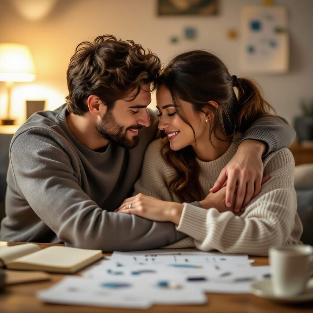 Intimate Portrait: A Couple's Tender Embrace