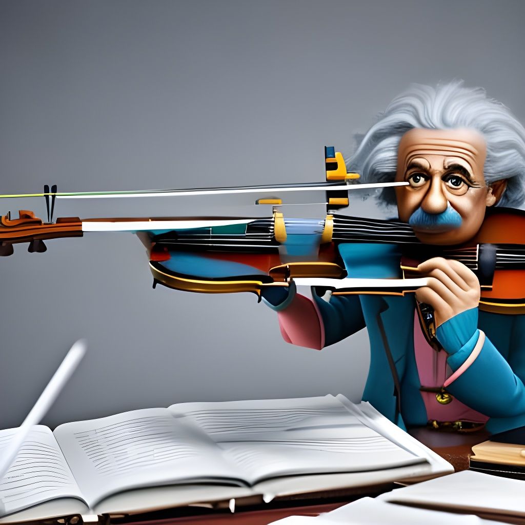 Einstein Plays Quantum Music: A Colorful Portrait