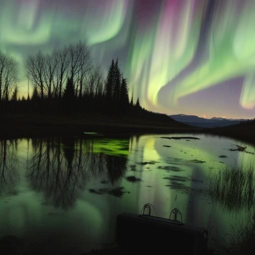 the aurora is caused by the spirits of the dead playing game...