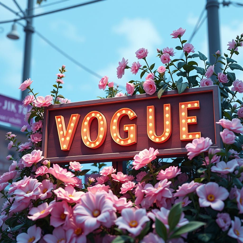 Vogue in Vibrant Floral Setting
