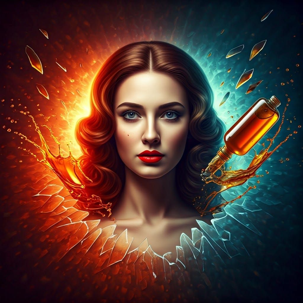 Woman Stepping into Infinity: Surrealist Dreamscape