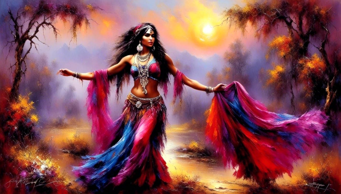 Gypsy Dancer in Camp: Painterly Style