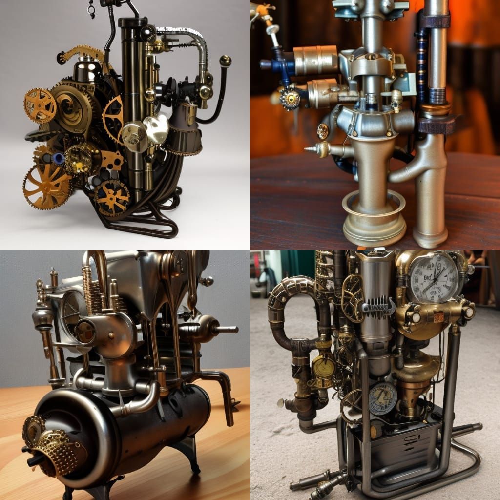 Steampunk Engine in a Speakeasy Bar