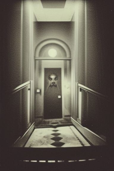 Eerie Liminal Space in Noir Haunted Hospital