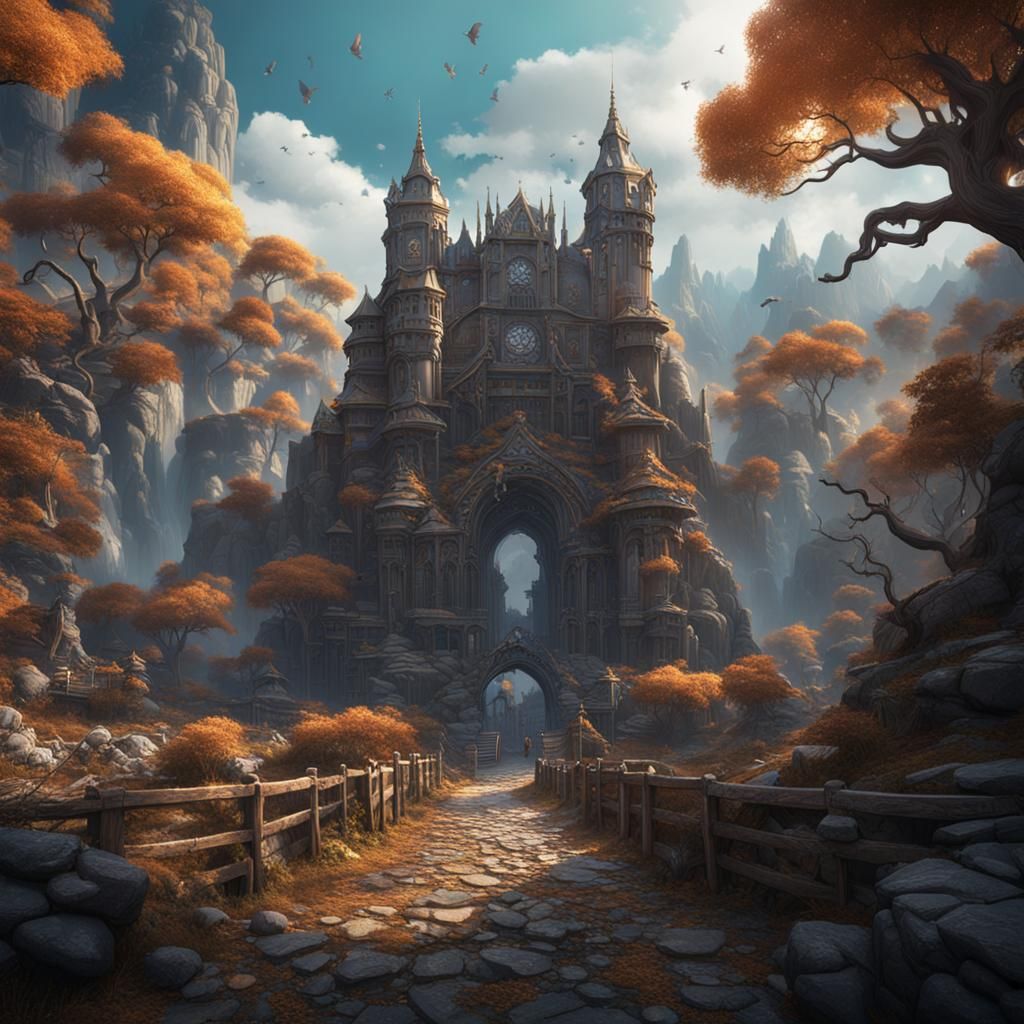 Fantastical Matte Painting in Deep Color