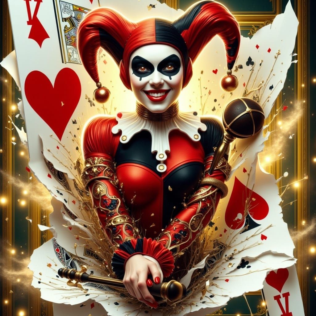 Harley Quinn Emerge from Pop Art Playing Card