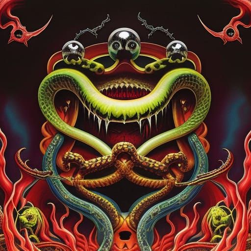 Horrifying Ghost Face Album Cover Art