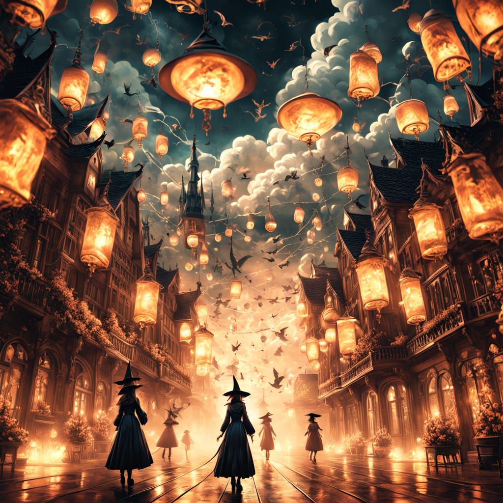 Endless Flying Witches Approaching Event Horizon