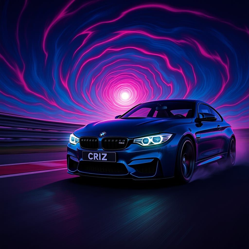 Demonic BMW M3 Speeds at Iridescent Raceway