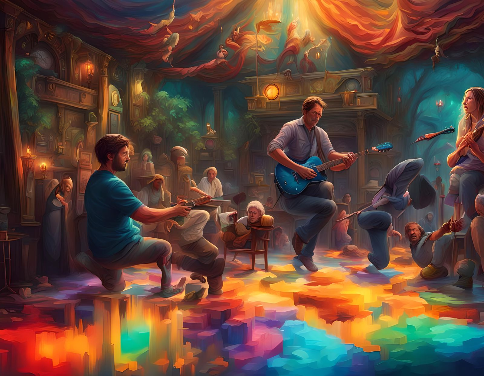 Friends at Forest Music Festival: Digital Matte Painting