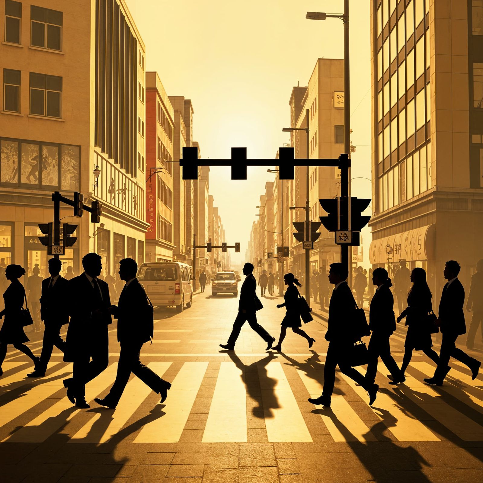 Shadow Theatre Tokyo Street Scene in Cinematic Style