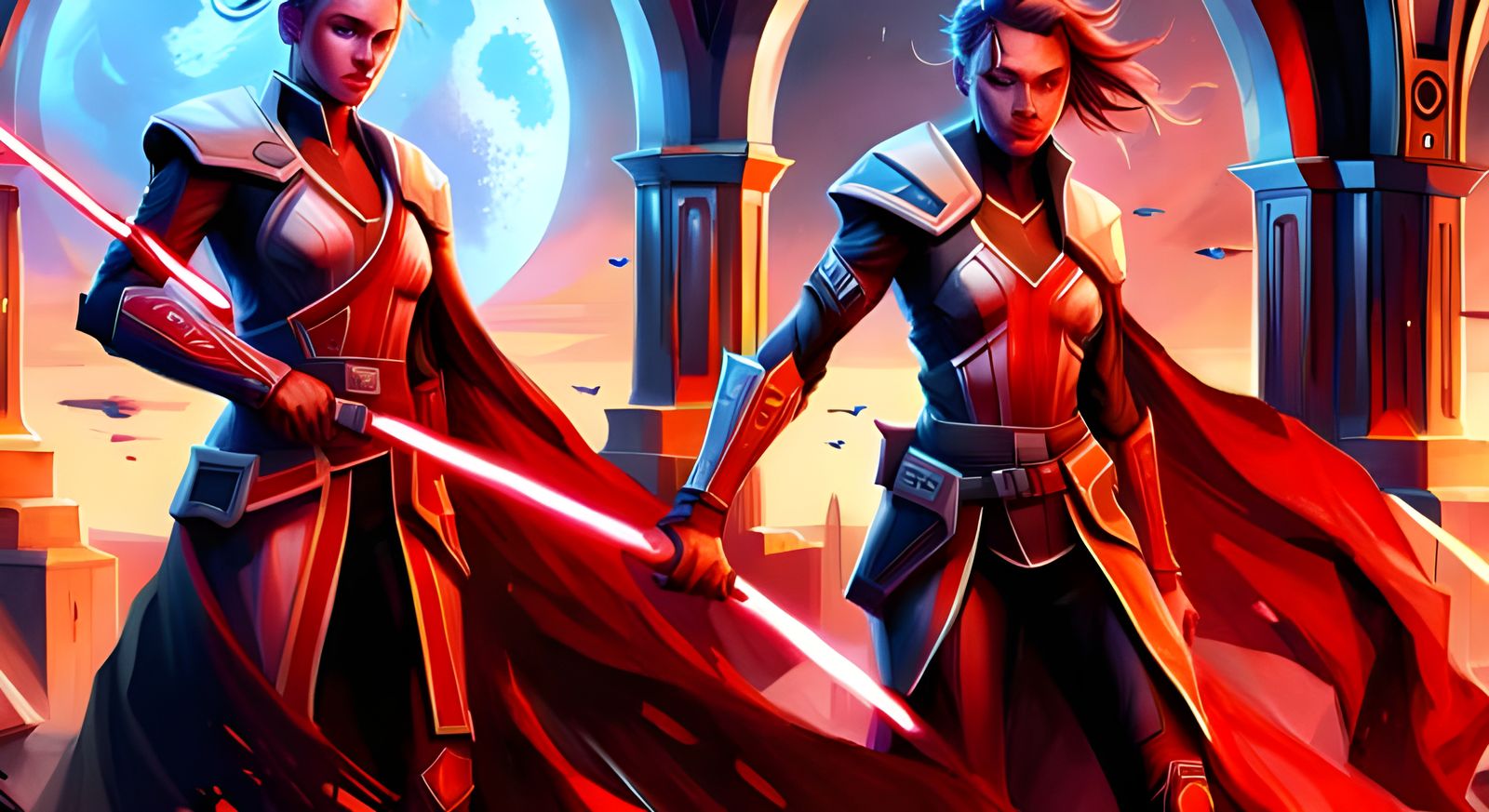 Jedi Temple Under Sith Attack: 8K Concept Art