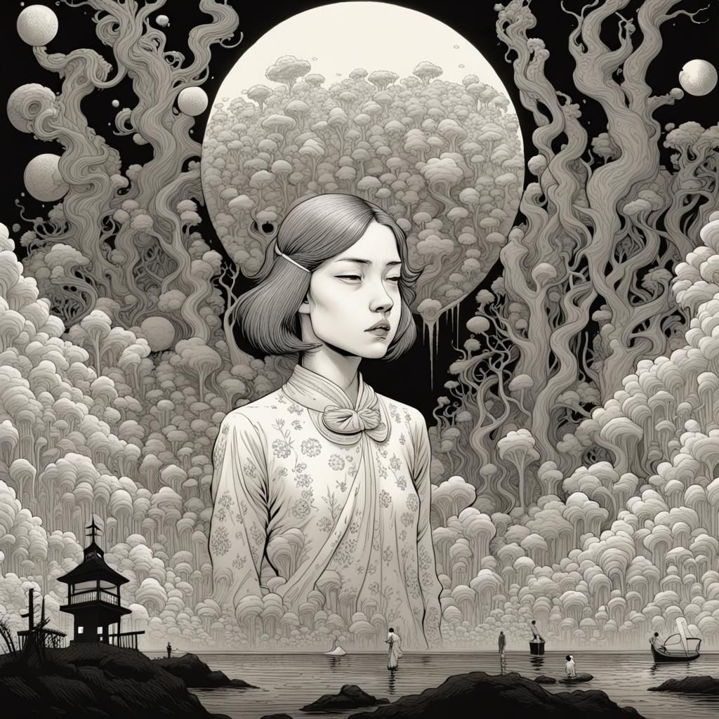 Satureya: A Paranormal Punk Portrait in Black and White