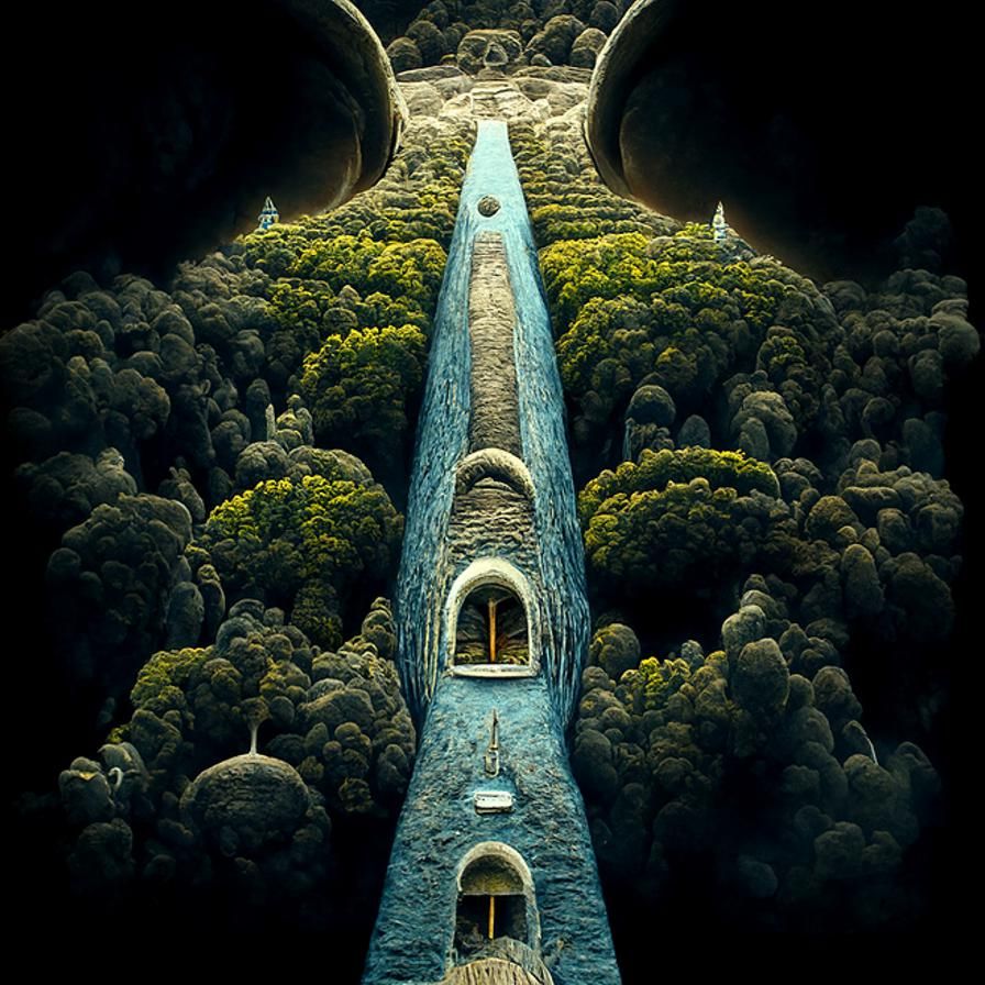 Gigantic Blue Portal to Another World
