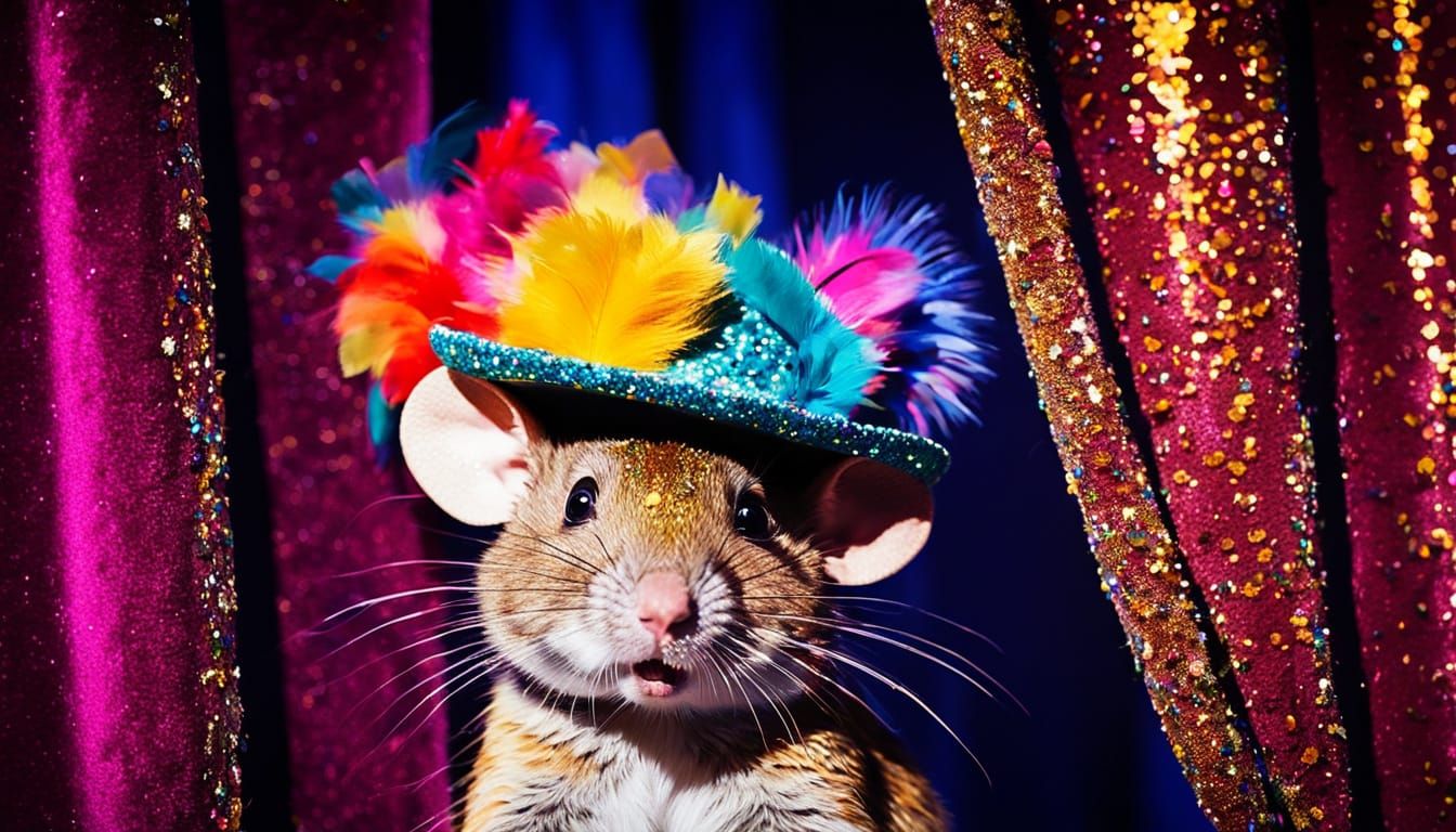 Fauvist Mouse in Sparkling Burlesque Costume