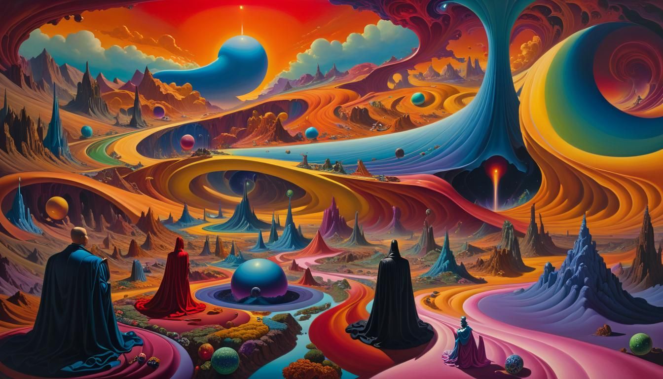 Surreal Masterpiece in Oil on Canvas