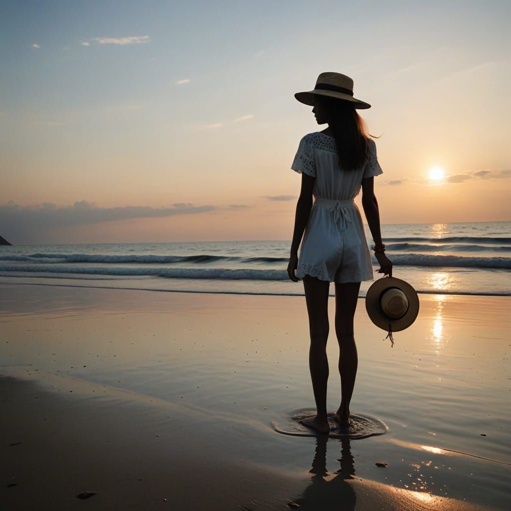 silhouette at sunset