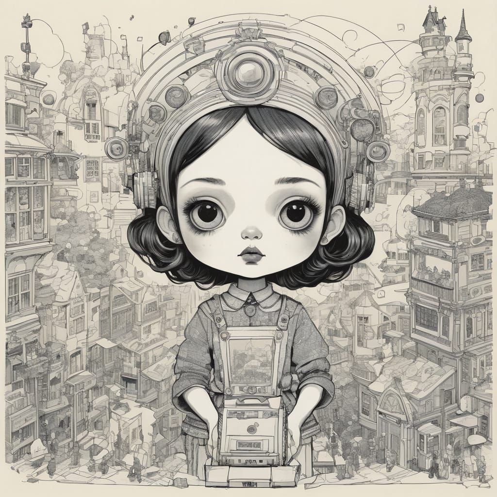 Surrealist Pop Art Fantasy Illustration