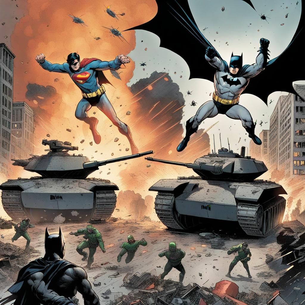 Epic Battle: Batman and Robin vs Superman