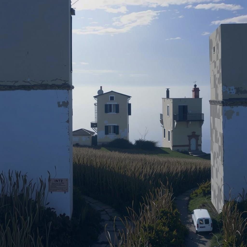 Ethereal Twilight Town Square