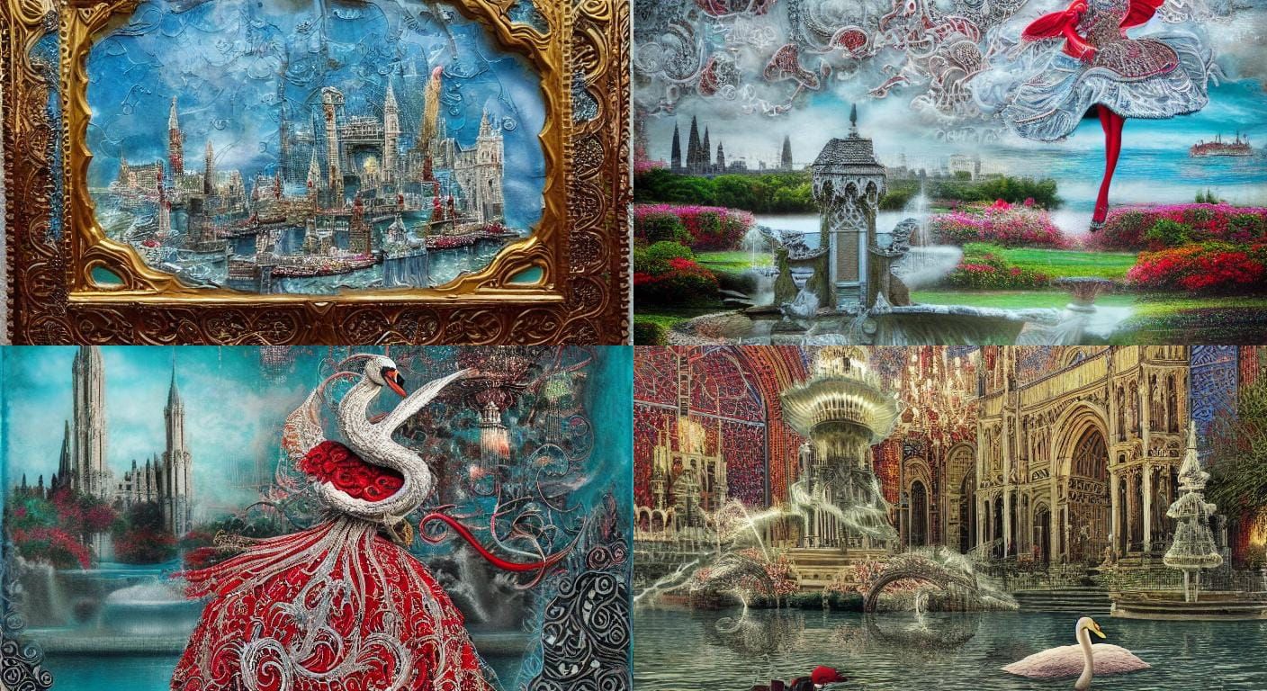 Mysterious Joy: A Gothic 3D Woman in Cityscape