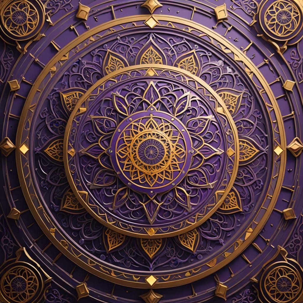 Vibrant Moroccan Mandala Art Nouveau Style