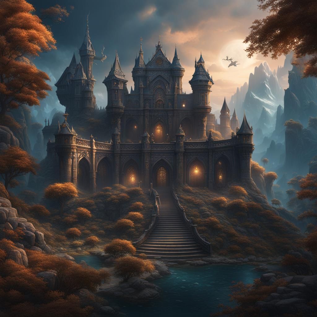 Fantastical Matte Painting with Deep Color and Detail