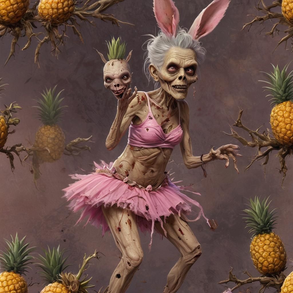 Fantasy Zombie Family Portrait in Dreamlike Setting