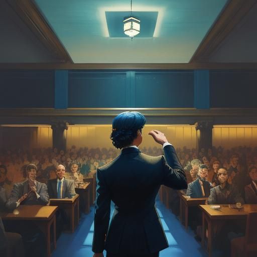 Confident Business Leader Presentation in Wyeth Style