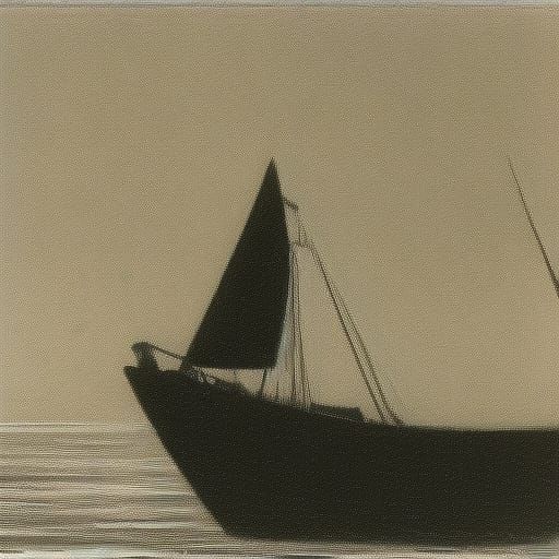 Crystal Ship on the Ocean, Surrealist Style