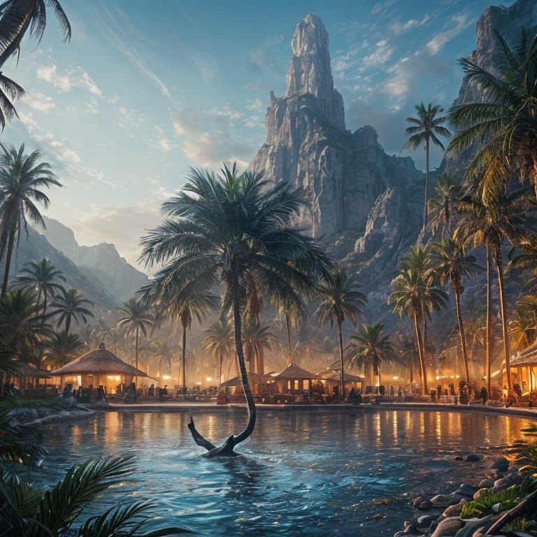 Palm Tree Fantasy Art: Palmzilla on the Beach