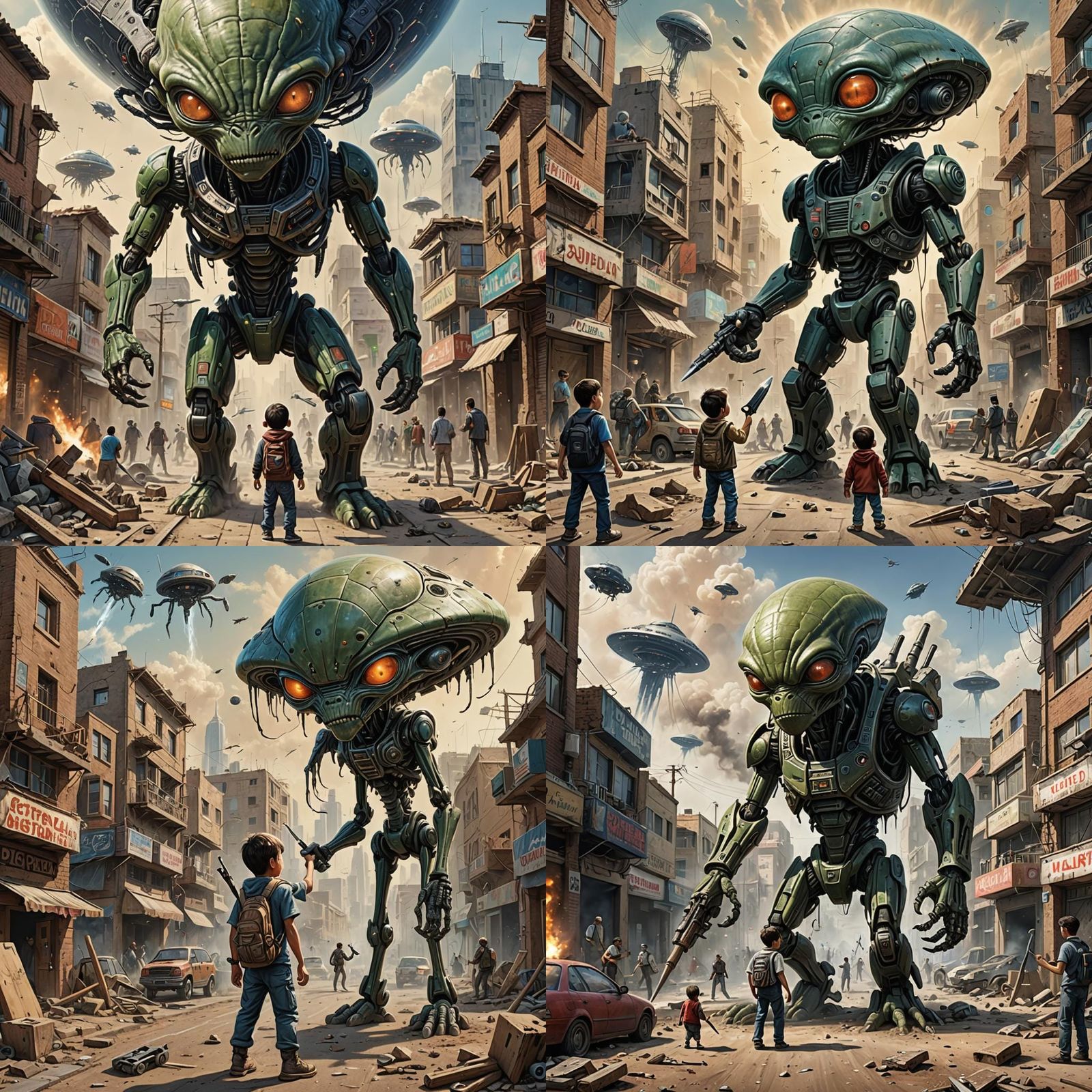 Man Defends Neighborhood From Alien Attack