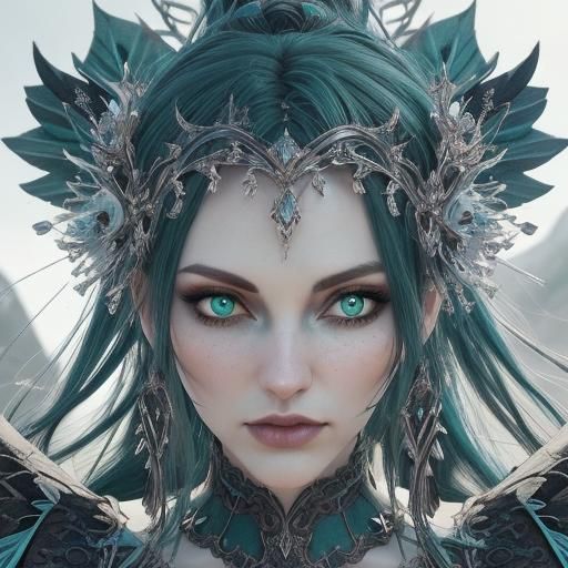 Gothic Girl on Horseback in Scottish Highlands