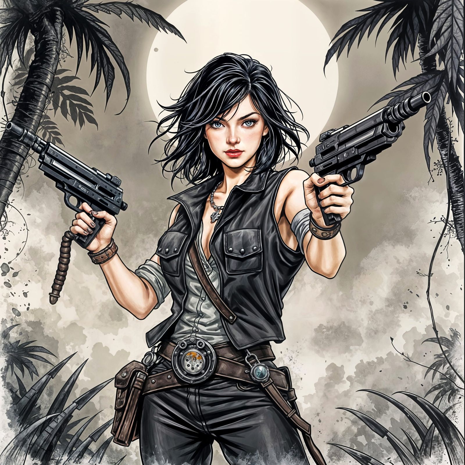 Steampunk Rogue Ready for Jungle Action