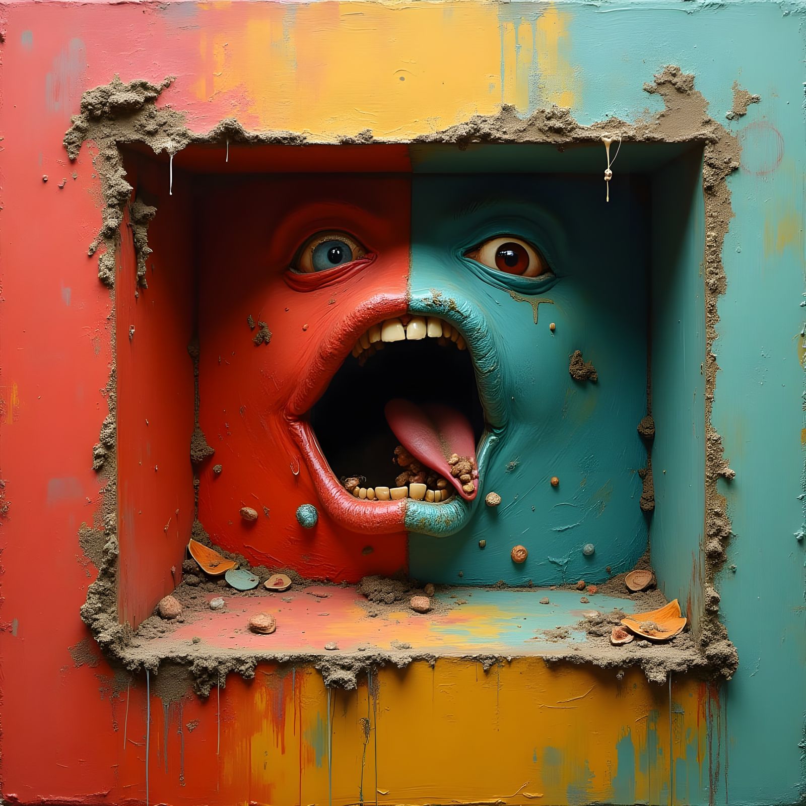 Pop Art Diorama Inspired by Metaphysical Painting