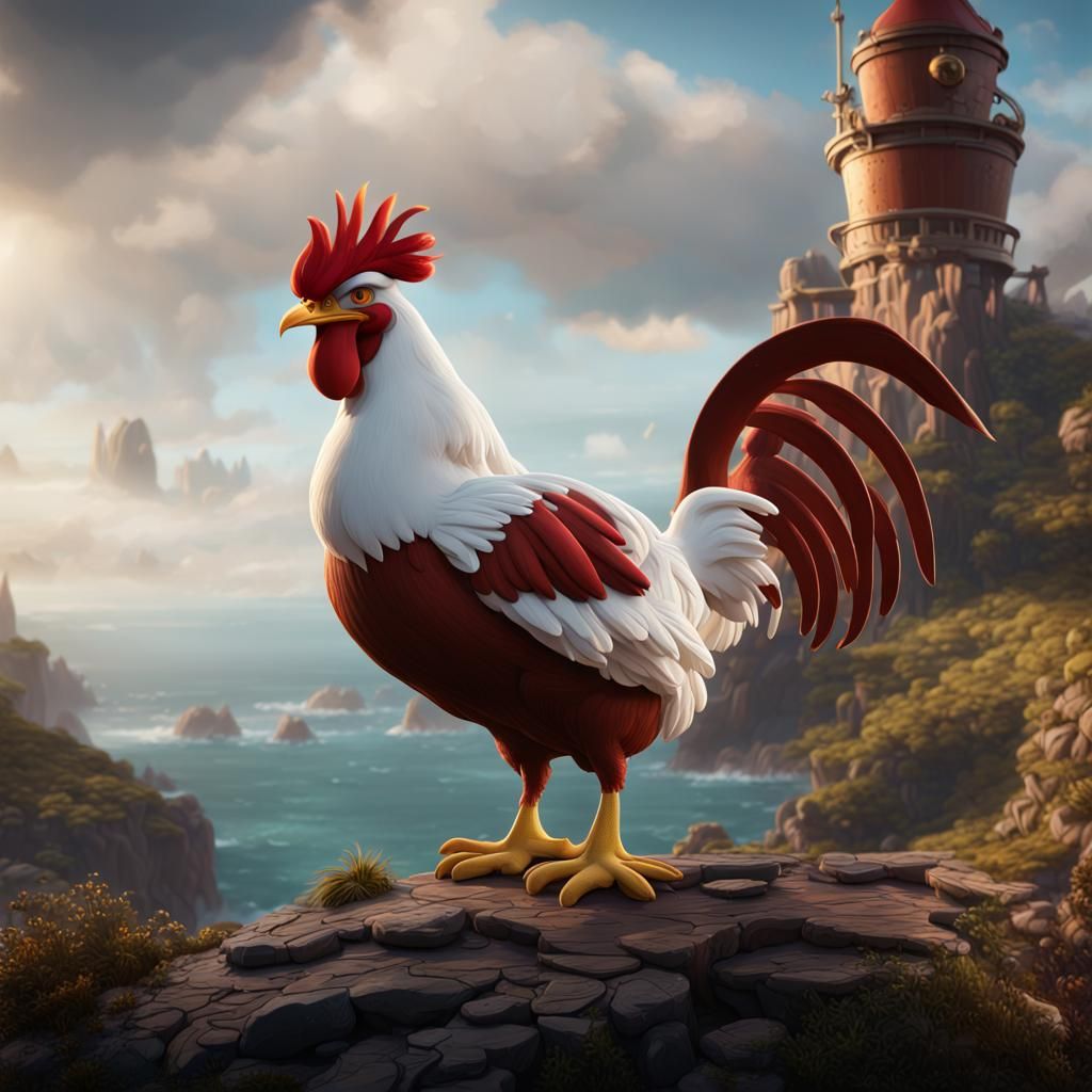 Detailed Matte Painting of Foghorn Leghorn