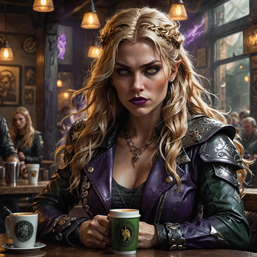 Valkyrie in Cafe: Heavy Metal Concept Art