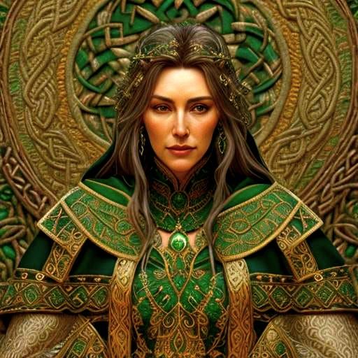 Celtic Woman at Stone Circle in Digital Art