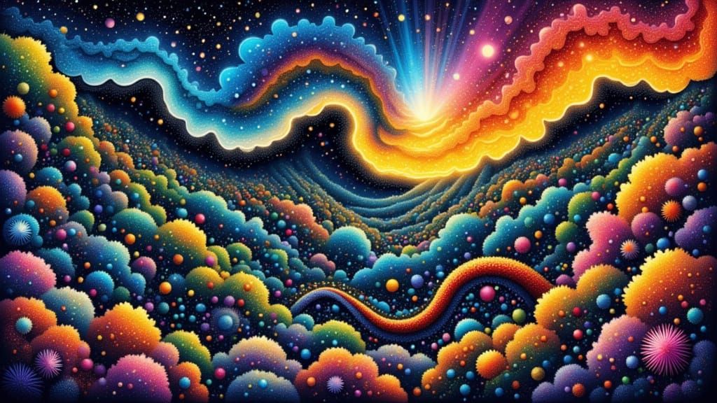 Neo-Expressionistic Pointillism with Sparkle Effects