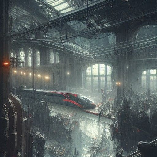 Epic Bullet Train of Madness: Digital Matte Painting