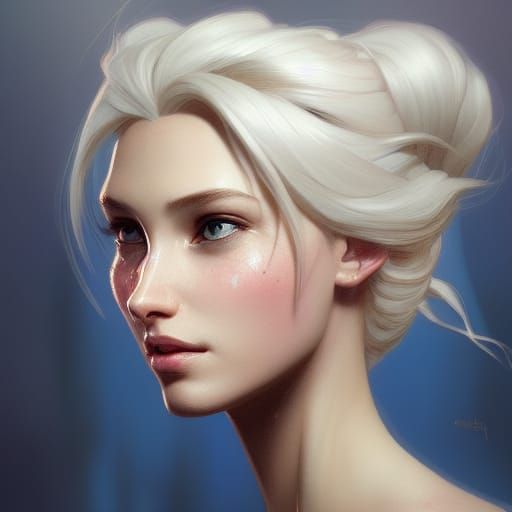 Elsa Portrait in Dynamic Lighting, Trending Artstation
