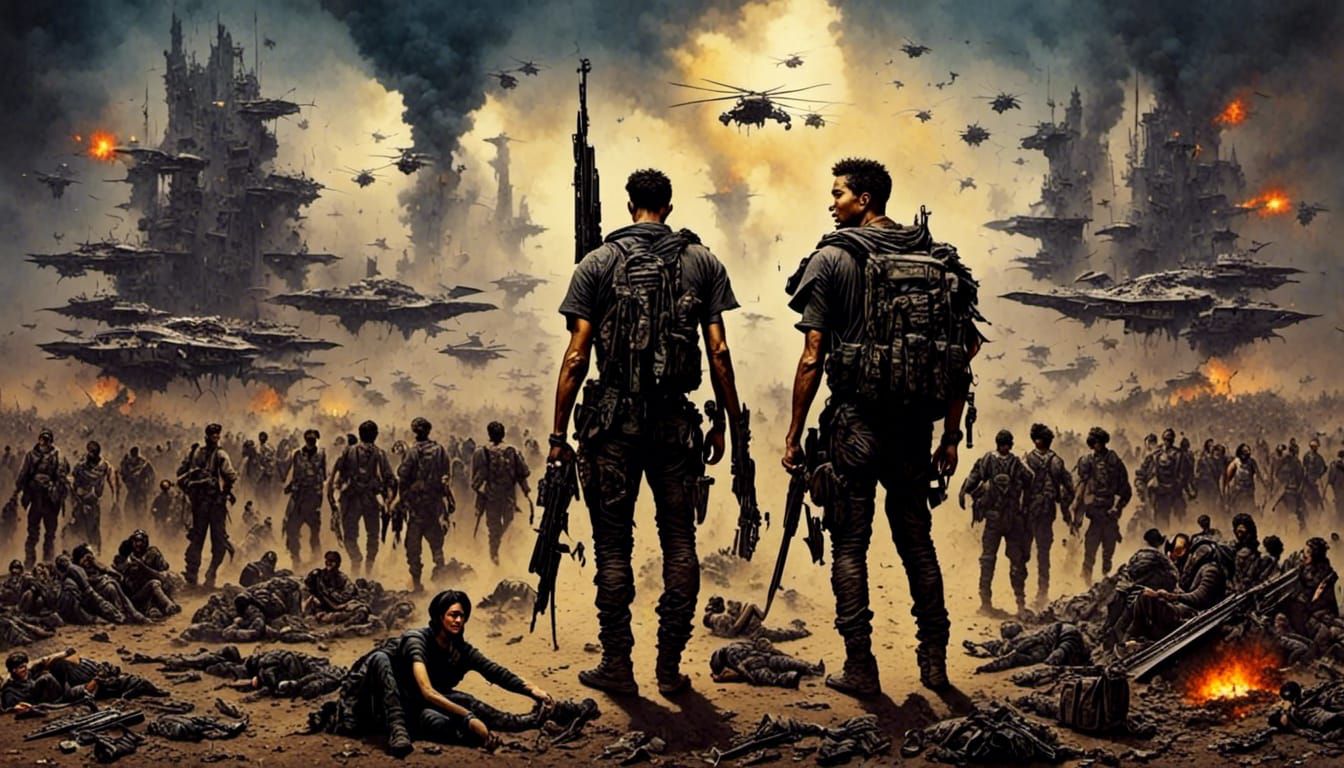 Apocalyptic Homelessness: A Hand-Drawn Retro Vision