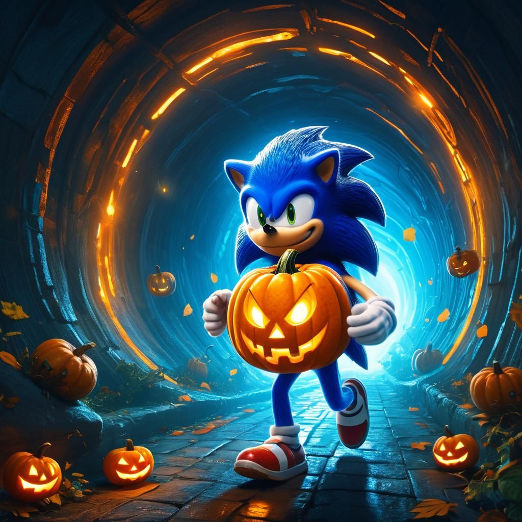 Sonic's Mystical Tunnel Run: Fantasy Concept Art