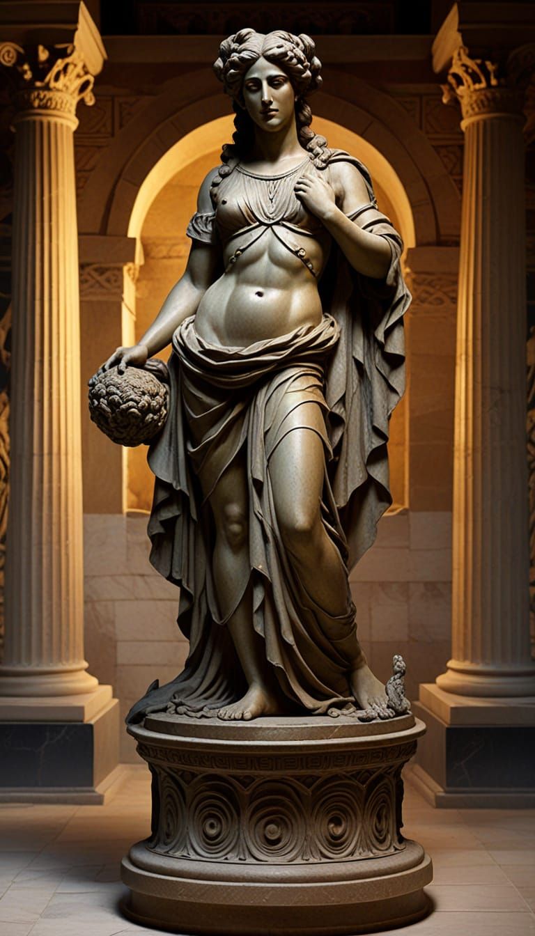 Ethereal Medusa Bronze Sculpture in Patina